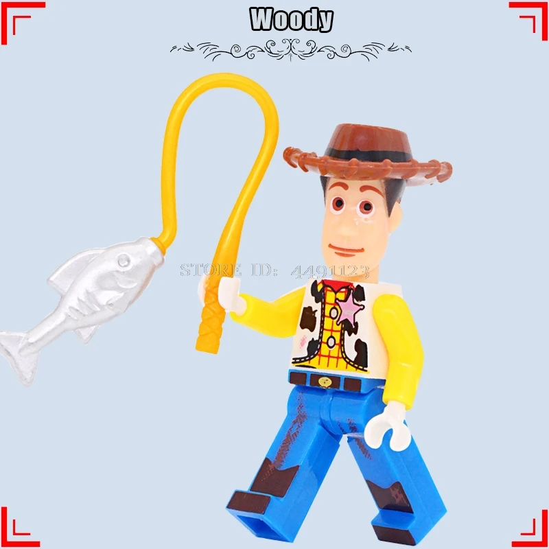 Woody «История игрушек», «4 Вуди и Джесси Базз Лайтер чужой зург животного строительные кубики, детские игрушки Аниме фильм зеленого цвета в армейском Для мужчин стежка игрушка в виде фигурки - Цвет: Woody