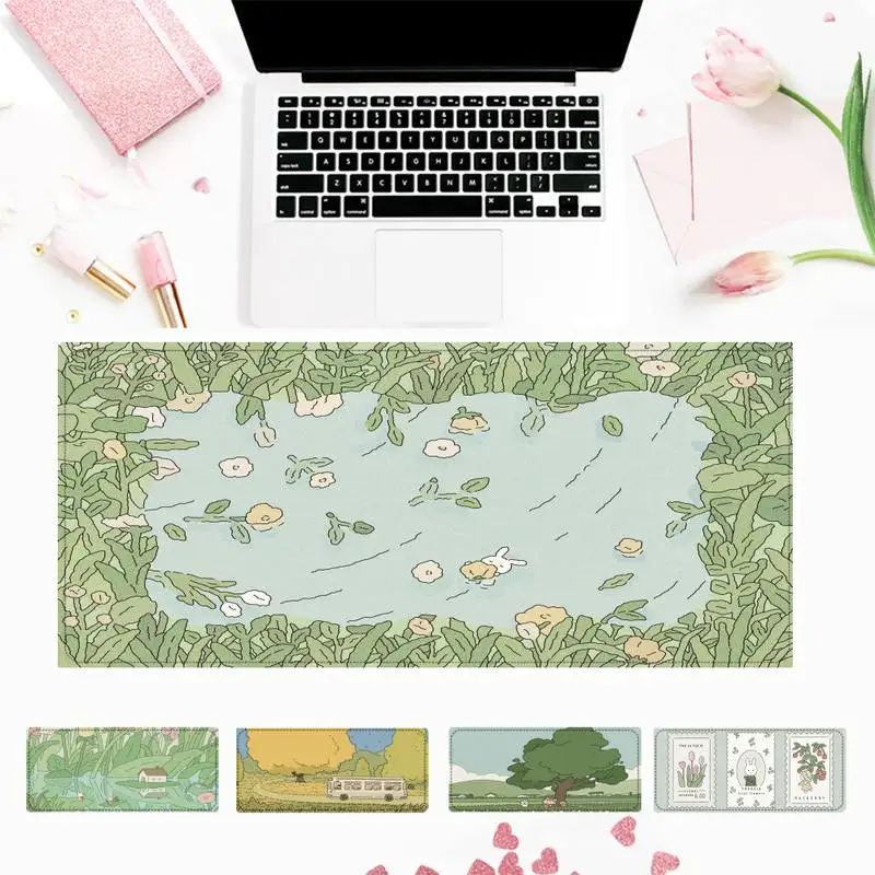 

30x60cm Cartoon Girl green Mouse Pad Gaming MousePad Large Big Mouse Mat Desktop Mat Computer Mouse pad For Overwatch