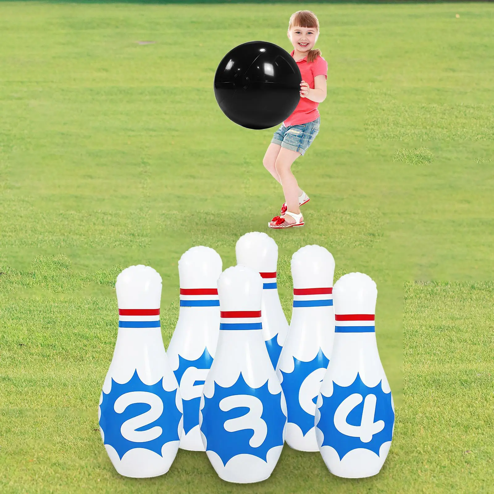 

Durable Inflatable Bowling Toy Set Bowling Game Toys Indoor Family Toys Pvp Inflatable Bowling Game Toy Set Yard Games Sports