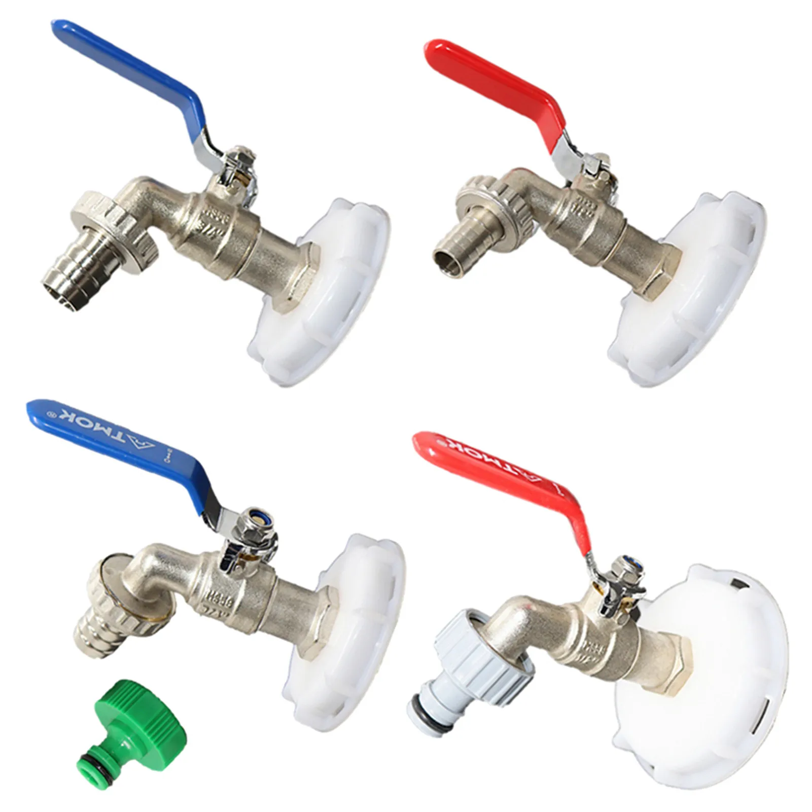 

Durable IBC Tank Tap Adapter S60*6 To 1/2'' 3/4'' Coarse Thread Connector Replacement Valve Fitting Rotatable Faucet For Garden