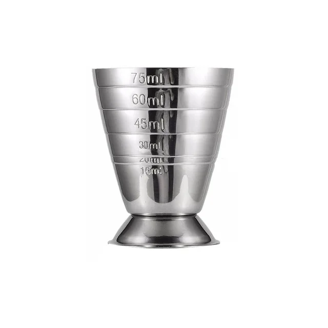 

75ML Stainless Steel Measure Cup Measuring Wine Glass Ounce Jigger Bar Cocktail Drink Mixer 2.5oz 5 Tbsp Mojito Measure Tool