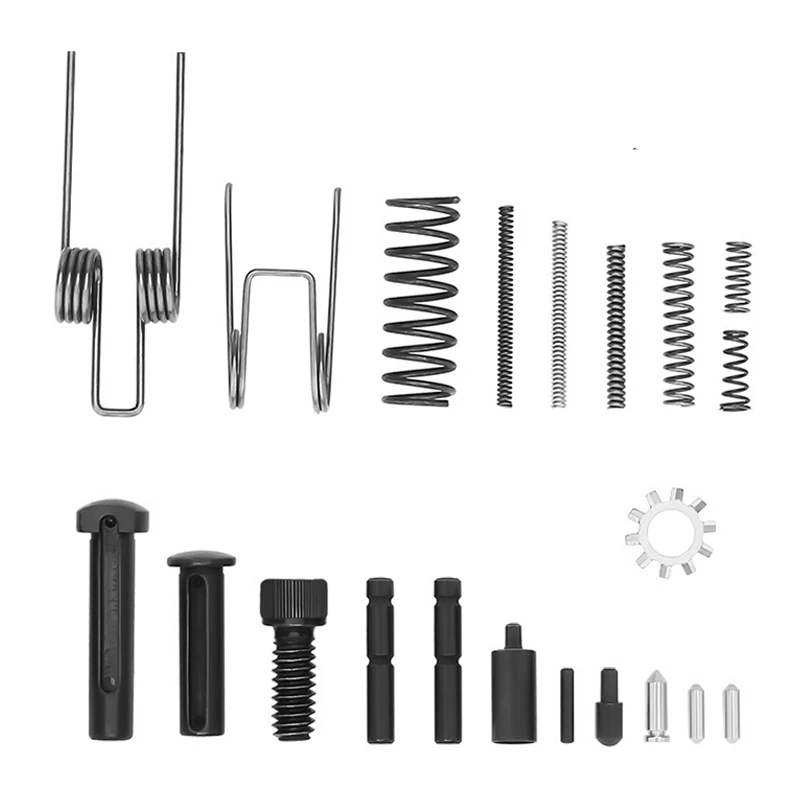

EWOLF, 21 шт., все нижние комплект штырей, пружины и зажимы, журнал поймать. 223/5.56 AR15 части, аксессуары для охоты