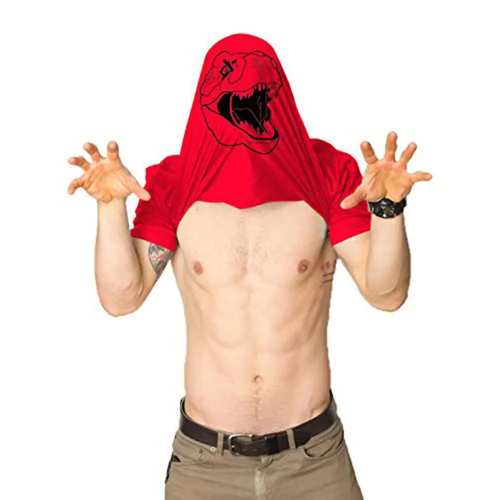 Mens Ask Me About My Trex Cotton T-Shirt Funny Cool Dinosaur Trex Flip Shirt Novelty Graphic Tees Tops Hipster image 3
