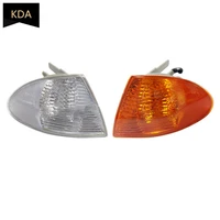 2pcs auto parking turn signal corner indicator lights side marker light shell lens cover for bmw e46 3 series 1999 2001 no bulbs