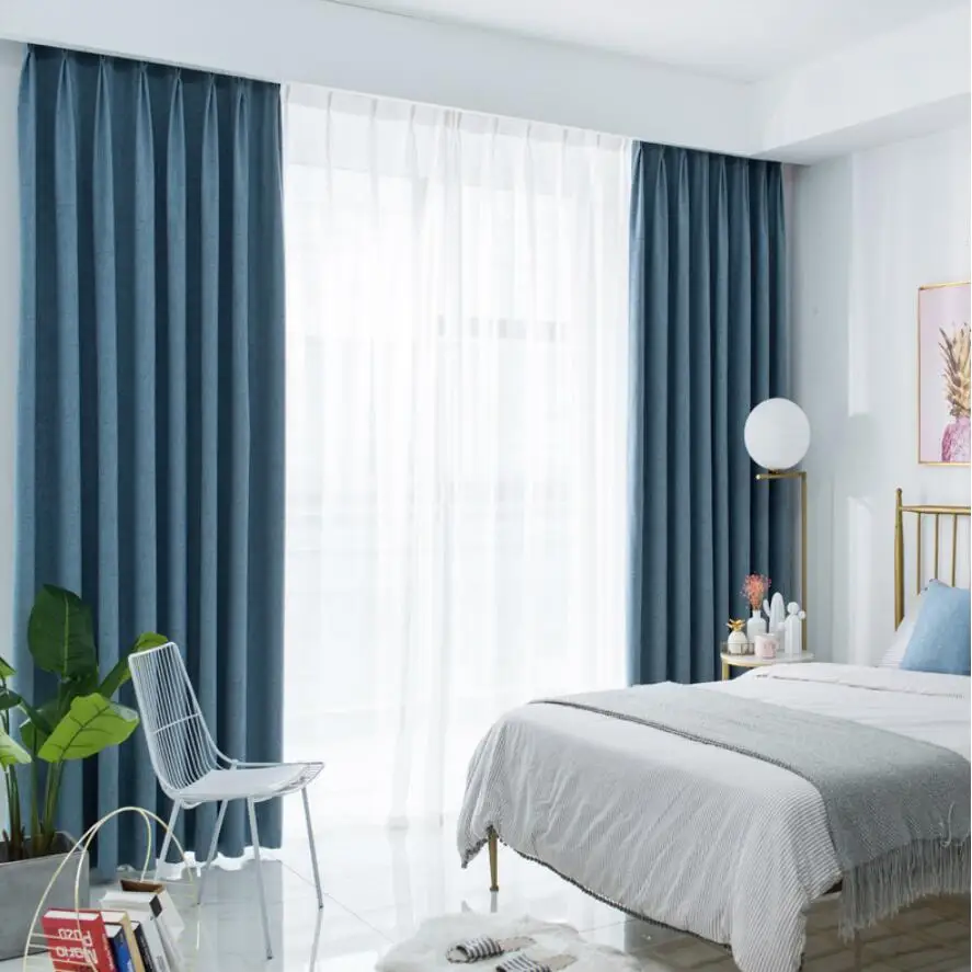 Затемняющие шторы для спальни оконные однотонные полосатые занавески