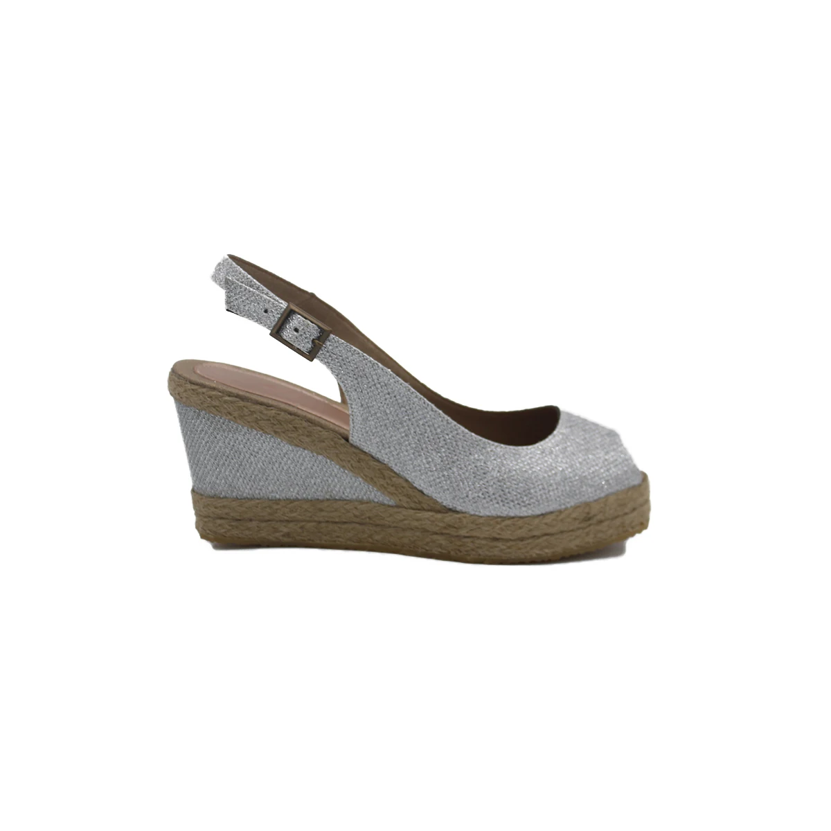 

WEDGES MESH & LINEN SANDALS