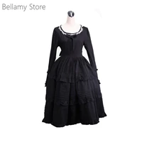 made for you gothic lolita ruffles bow black long sleeves gothic lolita dress