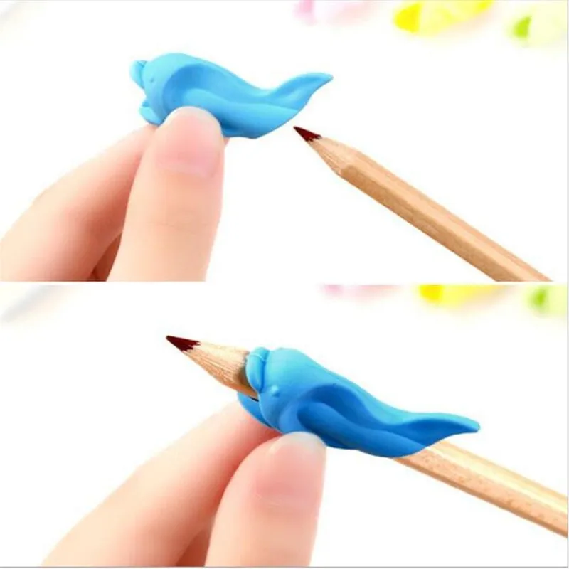 5 шт./пакет Силиконовые рыбы Дельфин карандашница Детский письменный Корректор