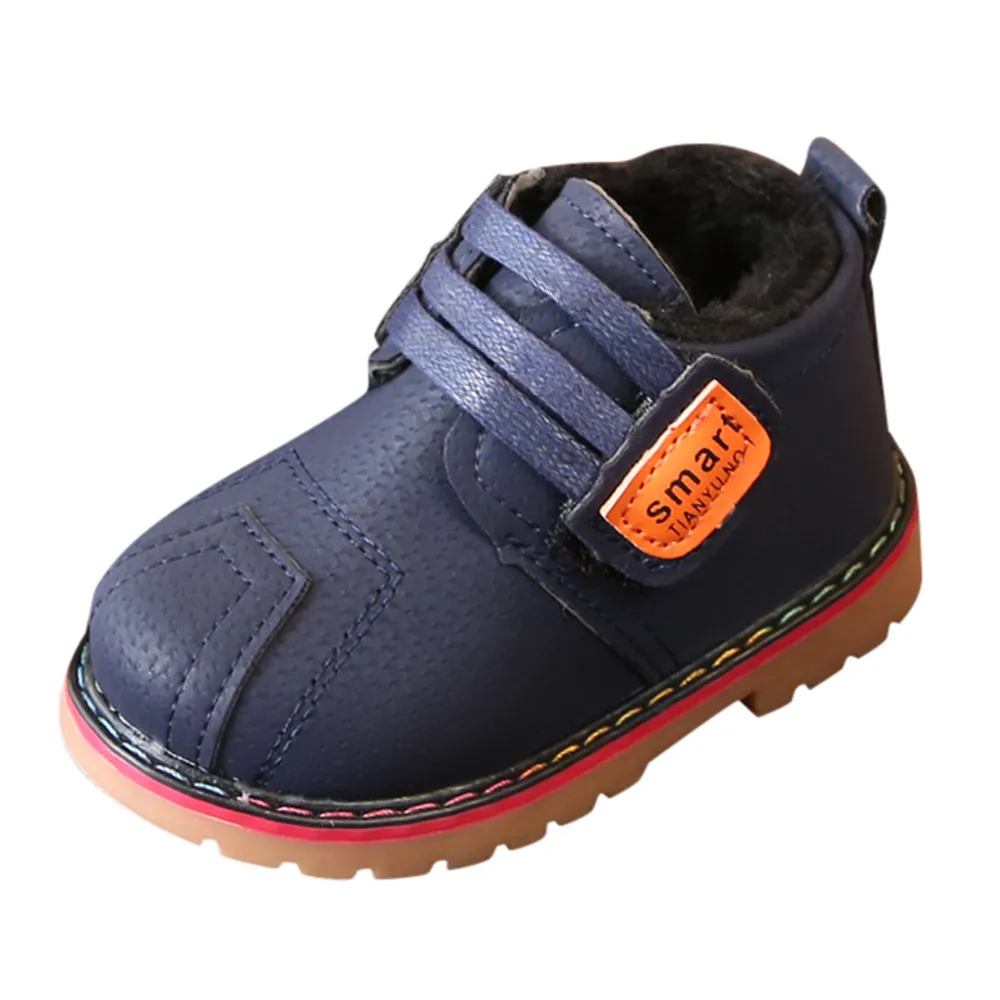 Детская зимняя теплая обувь для маленьких девочек и мальчиков зимние ботинки