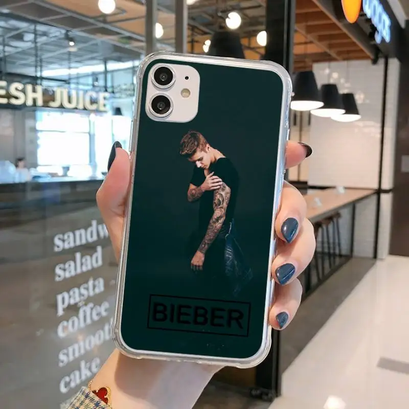 

Justin Bieber Phone Case Transparent for iPhone 11 12 mini pro XS MAX 8 7 6 6S Plus X 5S SE 2020 XR