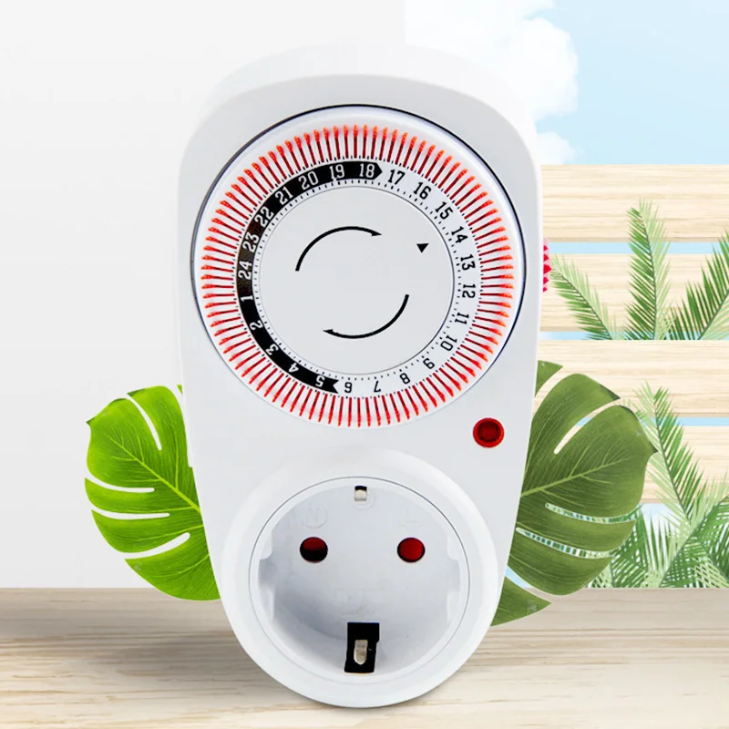 24 Hour Plug-in Programmable Mechanical Electrical Program Timer Power Switch 230V Energy Saver EU Plug | Электроника