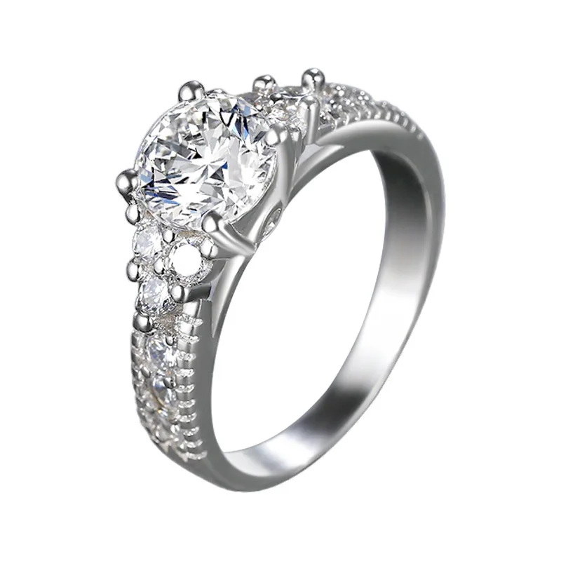 

14K Gold Princess 1.5ct Diamond Ring For Women Females Full Star AAA Zircon Gemstone Wedding Ring Engagement Fine Jewelry Gifts