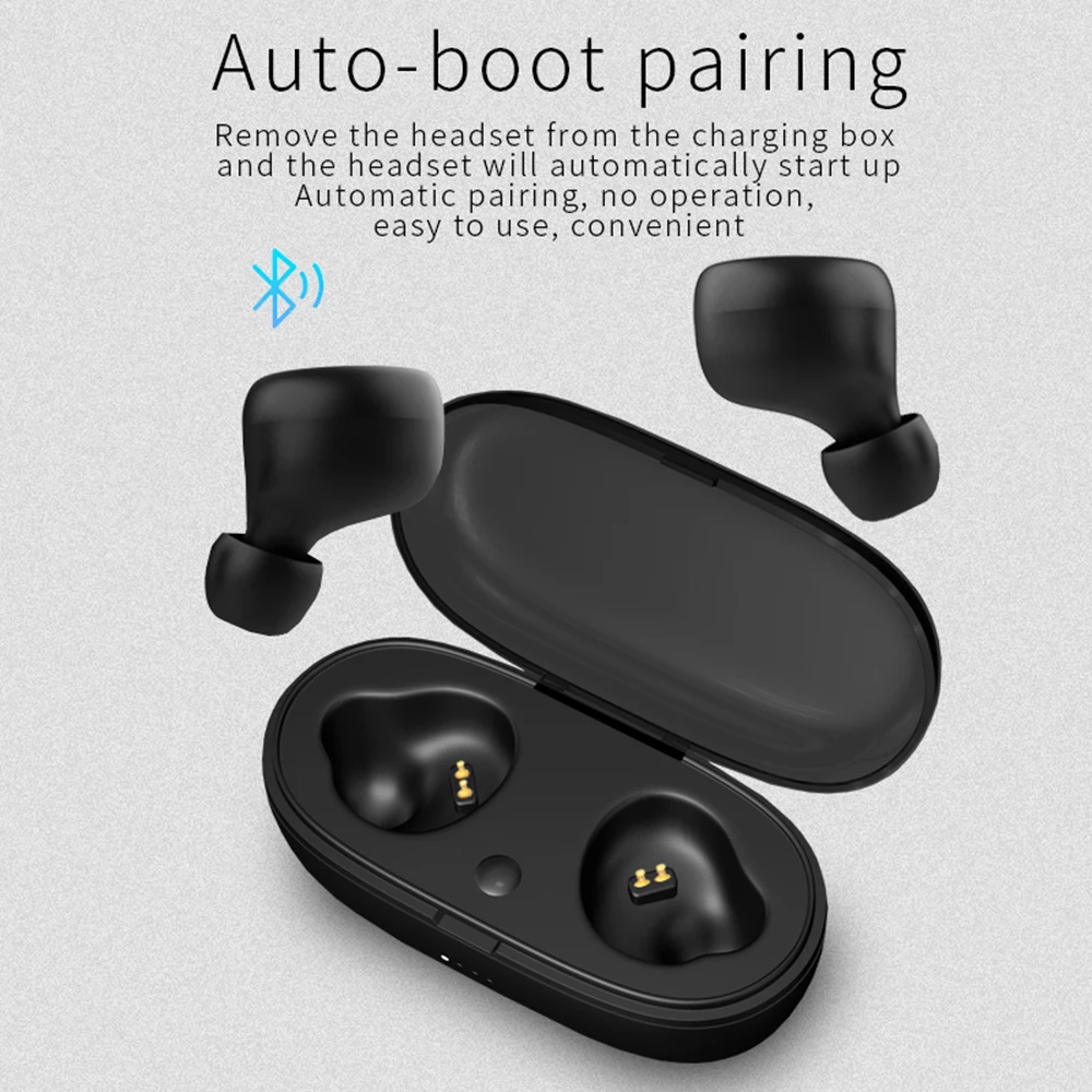 Mini V5.0 Bluetooth Wireless Headphones TWS Earphone HiFi Bass Earbuds Ear Buds Stereo Headset with Mic | Электроника