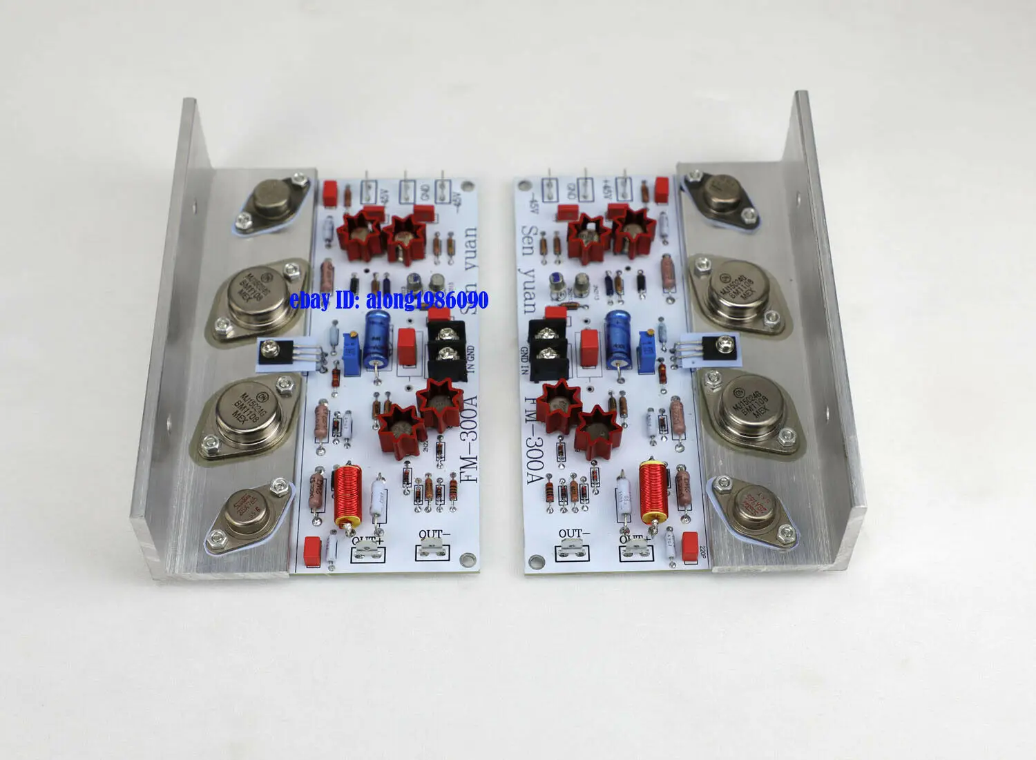 

Одна пара собранных плат усилителя мощности класса AB на FM-300A А