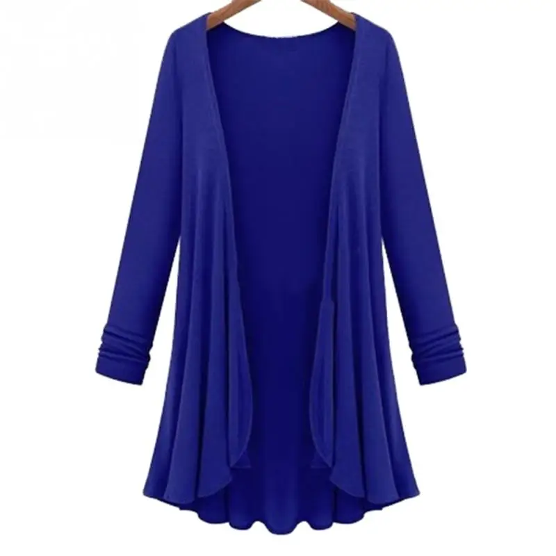 Весенний модный кардиган женский свитер повседневное Вязаное пончо размера плюс