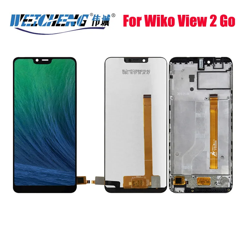 ЖК-экран с сенсором тактильная Рамка для монтажа Wiko View 2 Plus 720*1512 5 93 дюймов |