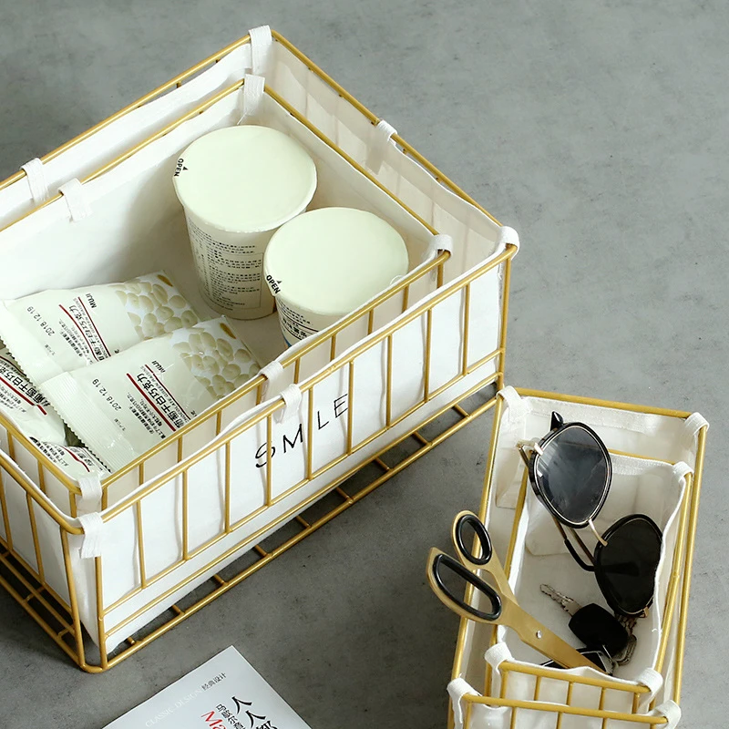Настольная приемная коробка INS железная корзина для хранения косметики