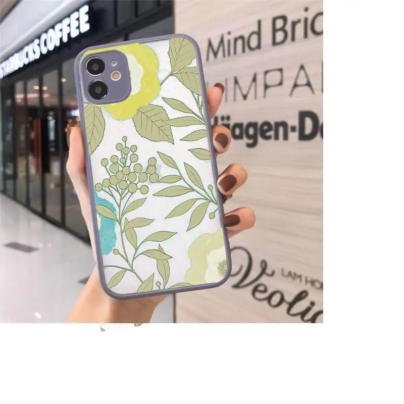 

Vintage painting pattern painting Phone Cases matte transparent For iphone 7 8 11 12 plus mini x xs xr pro max cover