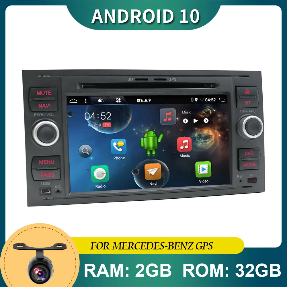 Авто GPS Navi автомобильный стерео Android 10 0 для Ford Mondeo S max Focus C MAX Galaxy Fiesta transit Слитная