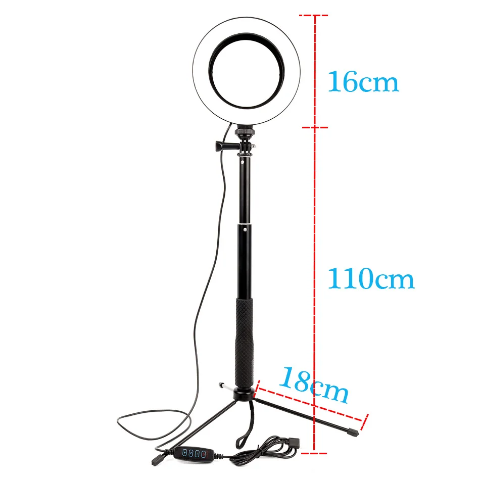Освещение для фотосъемки с регулируемой яркостью светодиодный светильник селфи