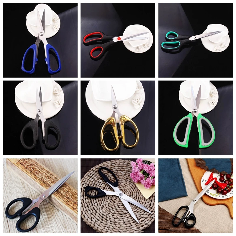 Durable Stainless Steel Household Scissors School Office Paper-cut Sharp Shear Student DIY Scissor Tool Kitchen | Дом и сад
