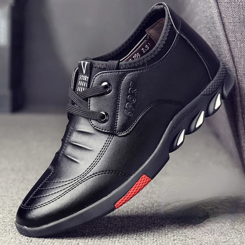

New Style Casual Leather Shoes, Men's Trendy Shoes, Breathable Work Board Shoes, Soft Leather Casual Shoes, Soft-soled Shoes
