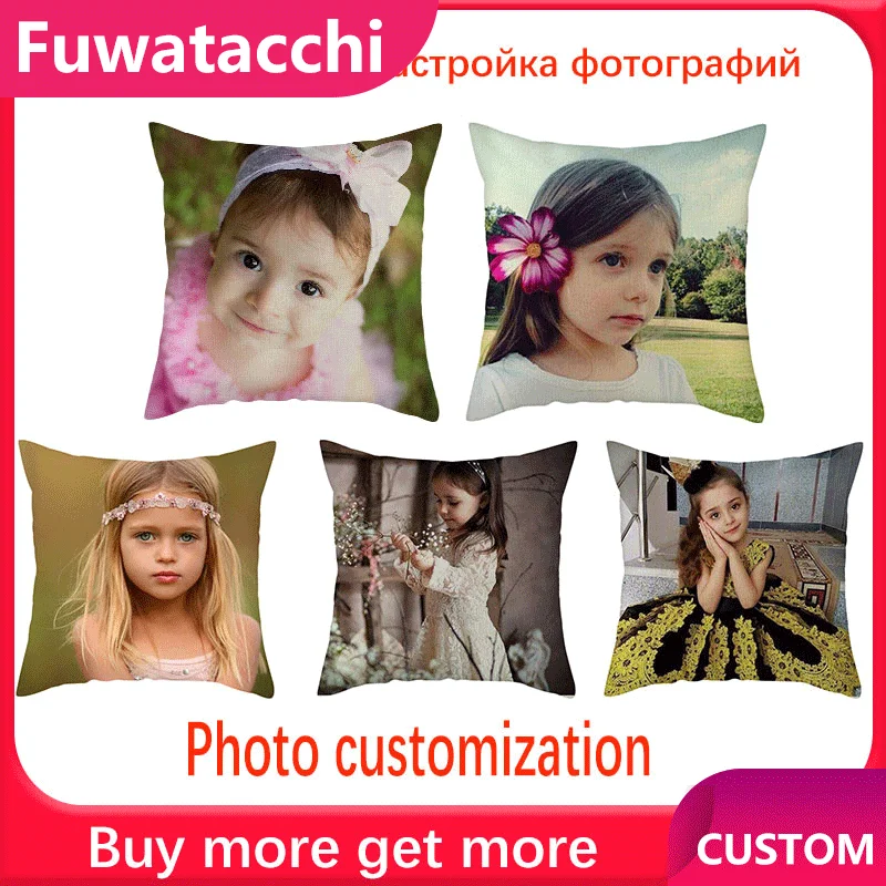 

Индивидуальный чехол для подушки Fuwatacchi, индивидуальный чехол для подушки, льняной чехол для домашнего дивана, декоративные подушки 45x45 см