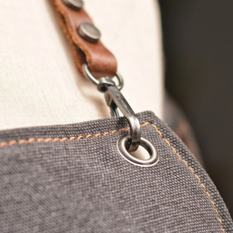 

Thicken Durable Canvas Work Apron, Multifunction Tool Aprons with Pockets Back C Dropshipping