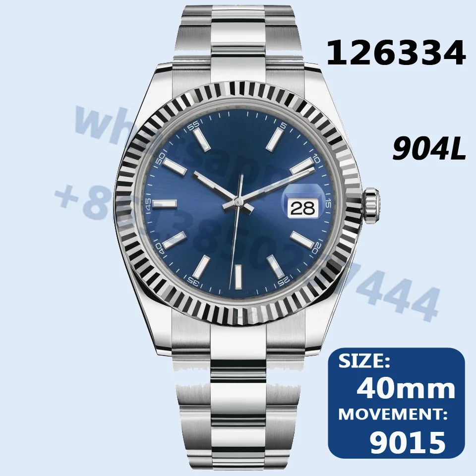 

Men's Automatic Mechanical Watch DateJust 41MM 126234 AAA Replica 904L Super Clone 9015 Top Luxury Brand ARF NOOB Waterproof VSF