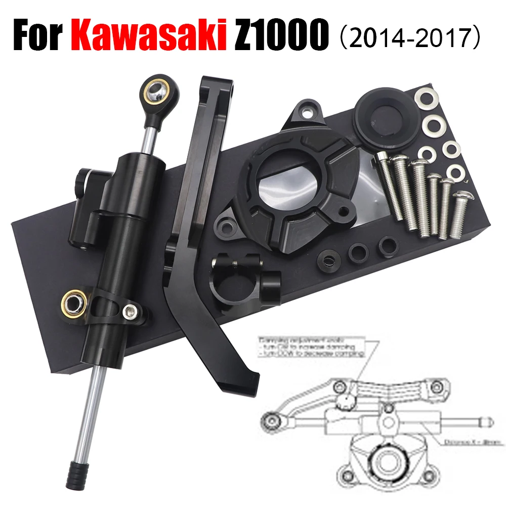 Motorcycle Z1000 2014-2019 Steering Stabilize Damper Bracket Mount for Kawasaki Z1000 2014 2015 2016 2017 2018 2019