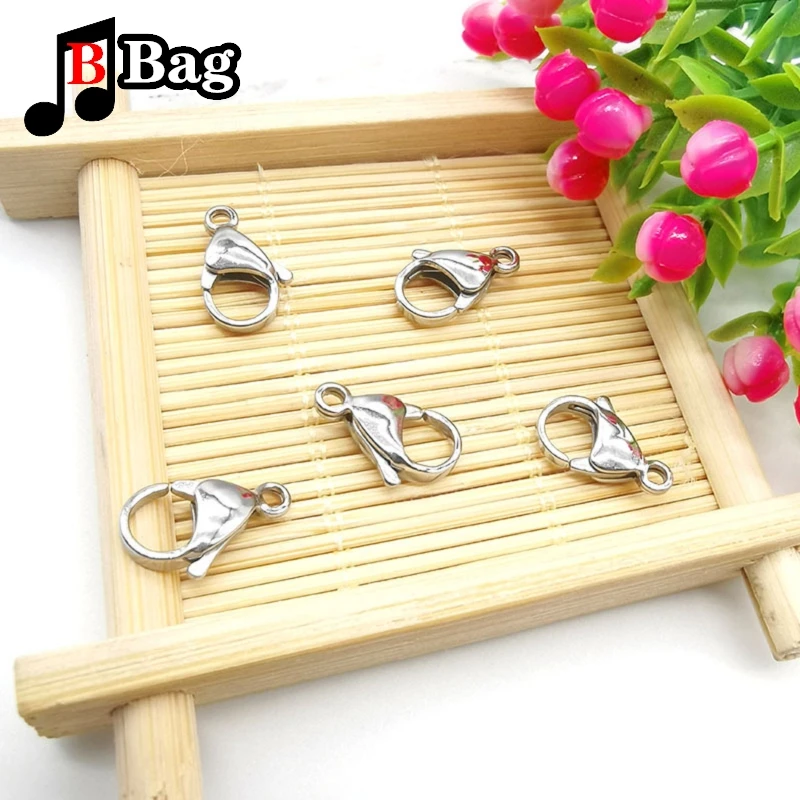 Застежки карабины из нержавеющей стали серебристые застежки для ювелирных