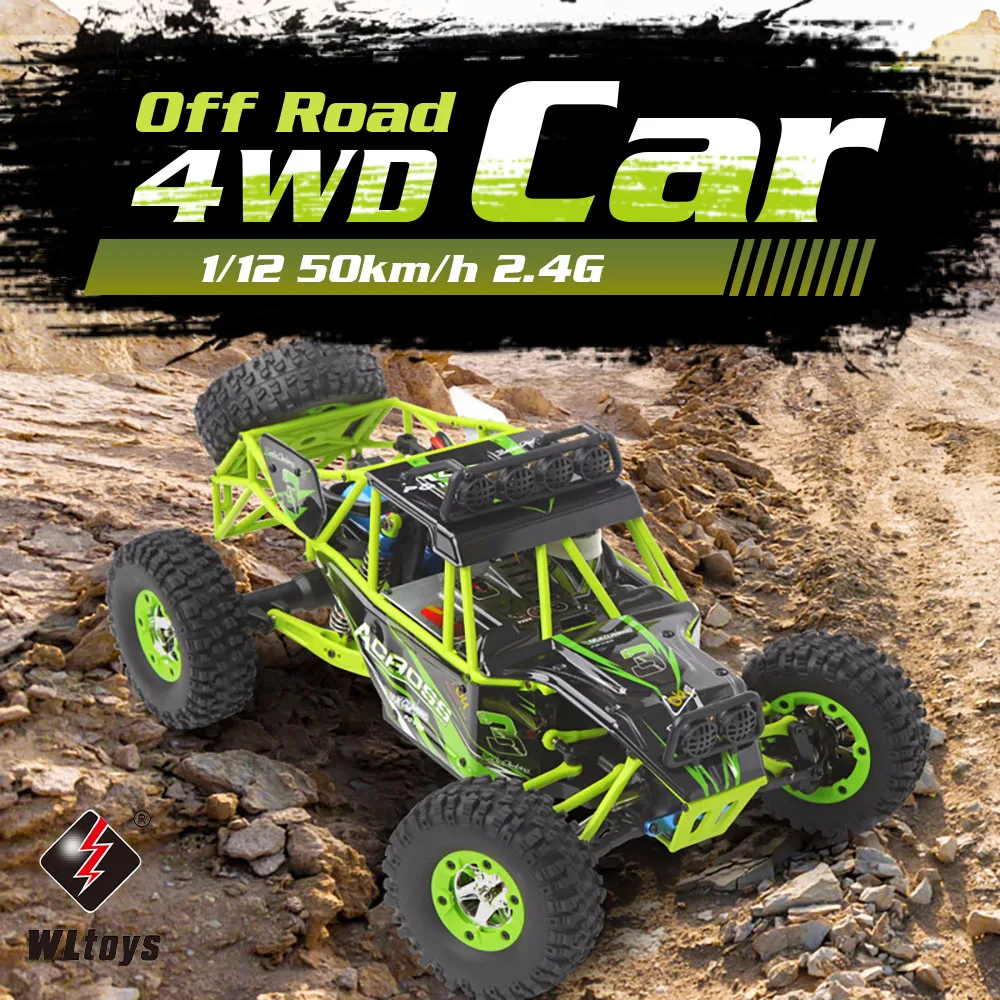 Wltoys 12428 1/12 RC альпинистская машина 2,4G 4WD 50 км/ч высокая скорость RC автомобиль электрические игрушки матовый гусеничный RTR внедорожник