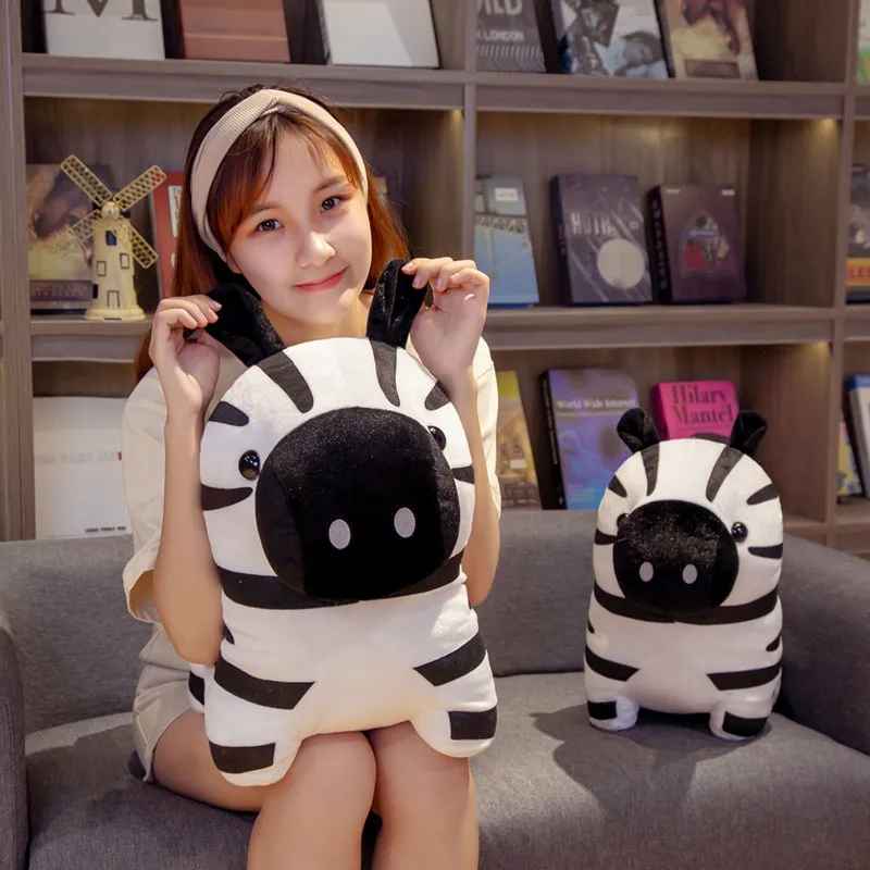 

1pc 40/50cm cute zebra animal doll stuffed plush simulation animal doll children's toy girl birthday gift sofa decoration