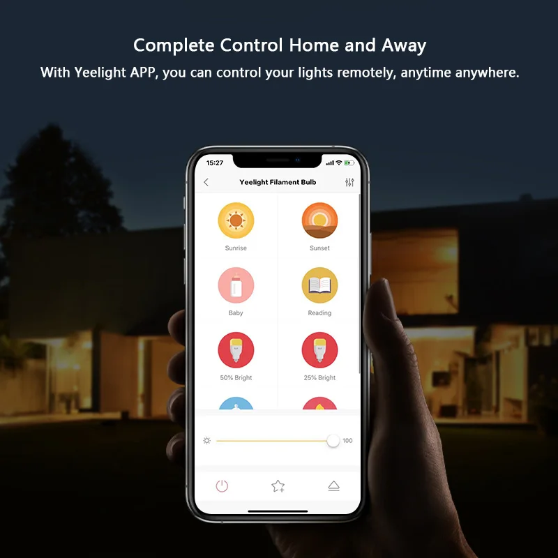 Yee светильник Smart LED лампа накаливания ST64 Ретро Эдисон теплый E27 6W 220V 2000K Wifi