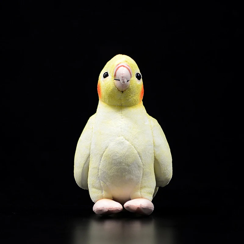Реалистичные Желтые Плюшевые игрушки Cockatiel маленькие очень мягкие настоящая жизнь попугай птица мягкие игрушки в подарок на день рождения для детей