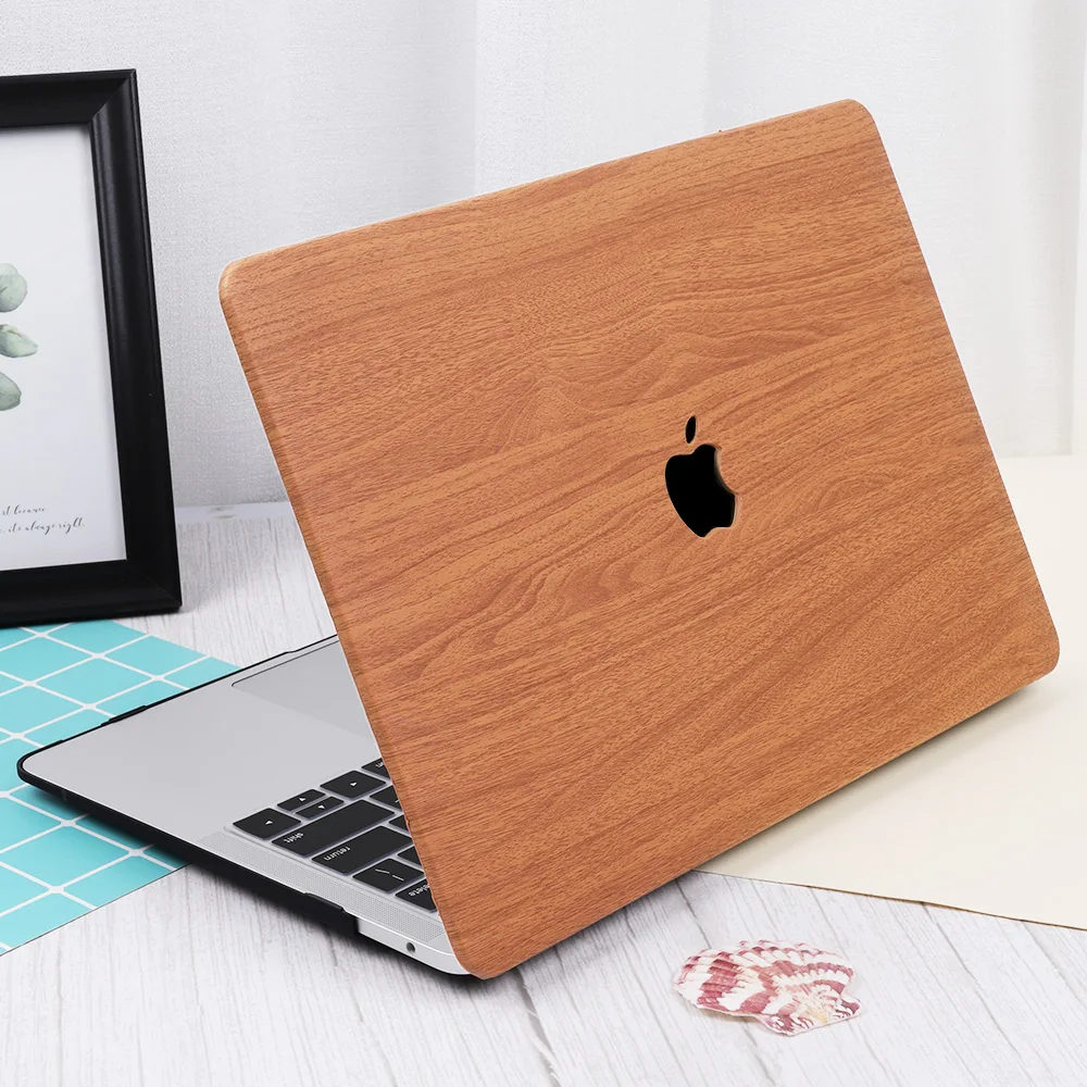 Чехол для ноутбука MacBook Air Pro retina 11 12 13 15 дюймов деревянный зернистый пластиковый жесткий чехол Pro 13,3 15,4 Touch bar