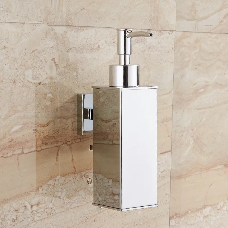 Liquid Soap Dispenser Hand Kitchen Sink Soap Container 304 Stainless Steel Gold Bathroom Shampoo Holder Wall Mounted Bottle