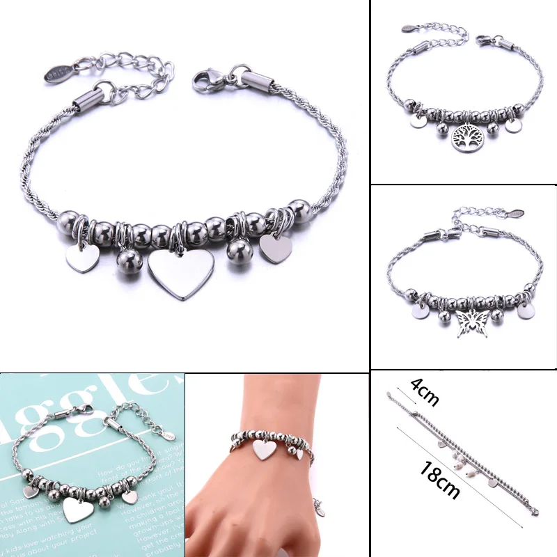 Дропшиппинг браслеты из нержавеющей стали для женщин искусственное дерево