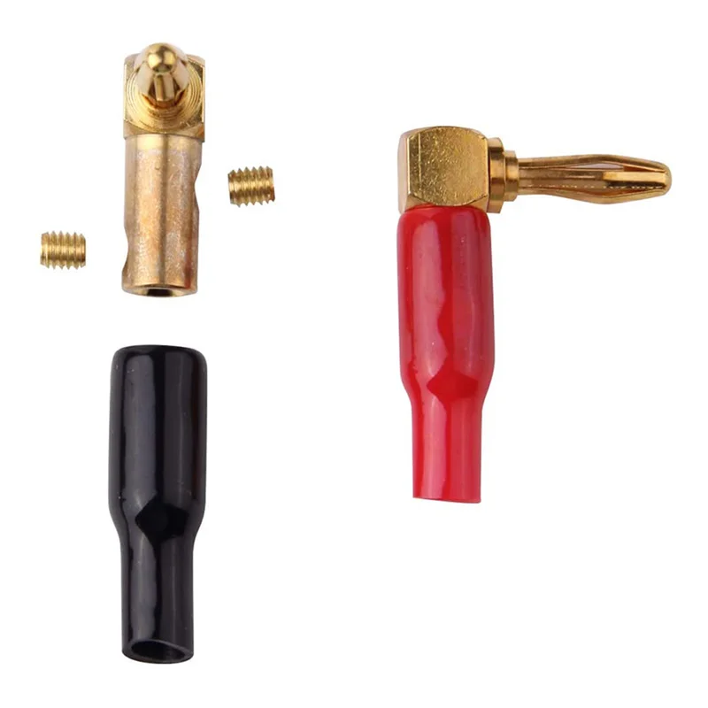 10 шт. адаптер для углового громкоговорителя вилки 4 мм 90 градусов разъем динамика