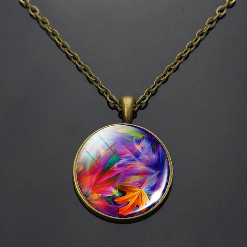 Ожерелье с подвеской в виде кленового листа ювелирное изделие для влюбленных