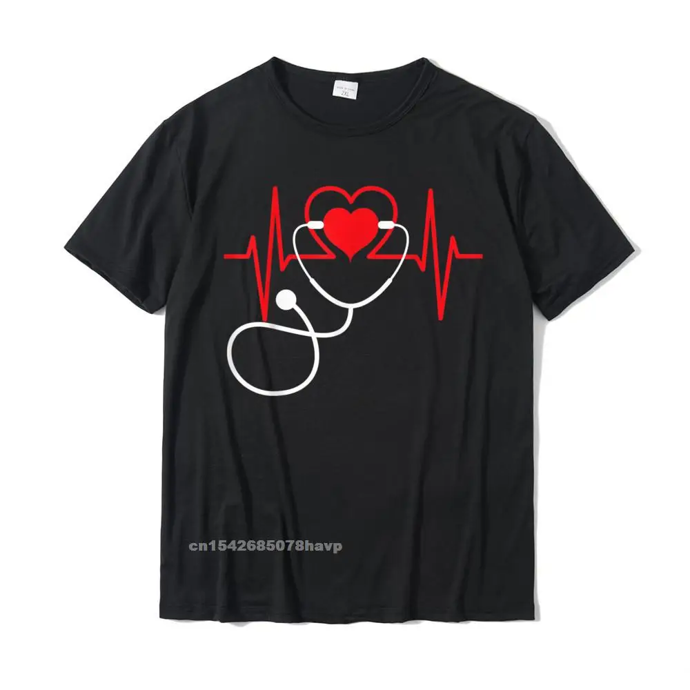 

Funny Heart Beats Nurse Nursing Medical T Shirt Men Woman Classic T Shirts Tees For Men Wholesale Cotton Summer Top T-Shirts