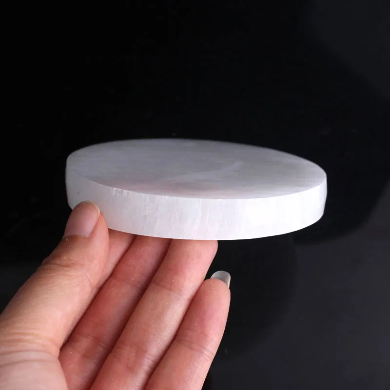 Натуральные белые горки селенита лечебные хрустальные камни заряжаемая круглая