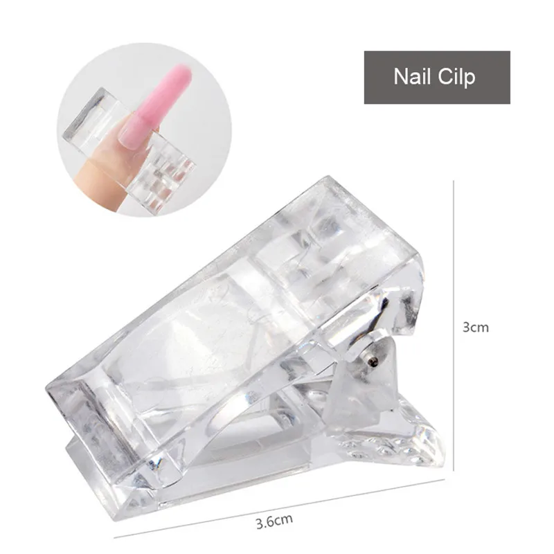 nail clip 30 мл поливинилхлоридный гель для наращивания пальцев, прозрачный УФ-гель для ногтей, светодиодный акриловый гель для наращивания ногтей - Цвет: nail clip