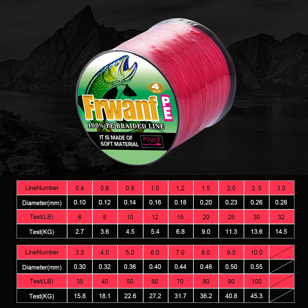 Frwanf 1500 М 4 Оплетки PE леска плетеная все для рыбалки шнур рыболовный плетенка