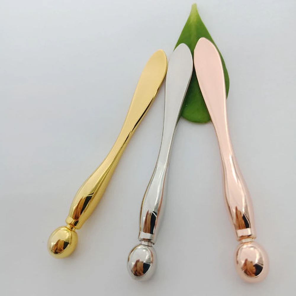 

Alloy metal beauty spatula mask spoon eye cream mixed spatula spoon wrinkle massage stick makeup tool