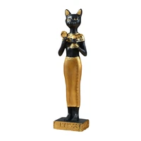 ancient egypt cats god george best statue resin crafts patron saint astrology figure art sculpture home desktop decoration r2923