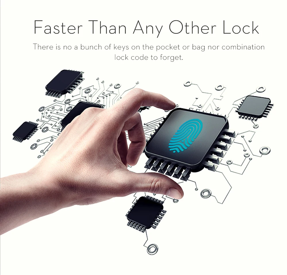 

Portable Bluetooth Lock Smart Padlock Keyless Fingerprint Lock Anti-Theft Security Door Padlocks for Bag Drawer Suitcase
