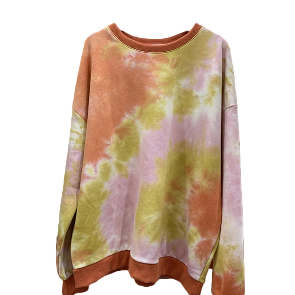 Fashion Sweatshirt Women Long Sleeve Tie Dye Sweatshirt Pullover Loose Hoodie Blouse Autumn Winter Clothes Streetwear Hoodie Top
