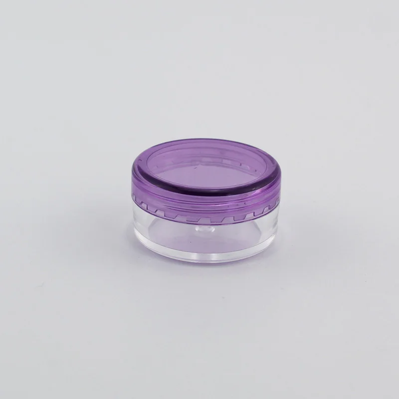 3g Round Purple 12 шт пустые для небольших банок многоразовые мини пластиковые бутылки Косметическая банка, контейнер маленькая круглая бутылка маленькая банка для крема твердые духи - Цвет: 3g Round Purple