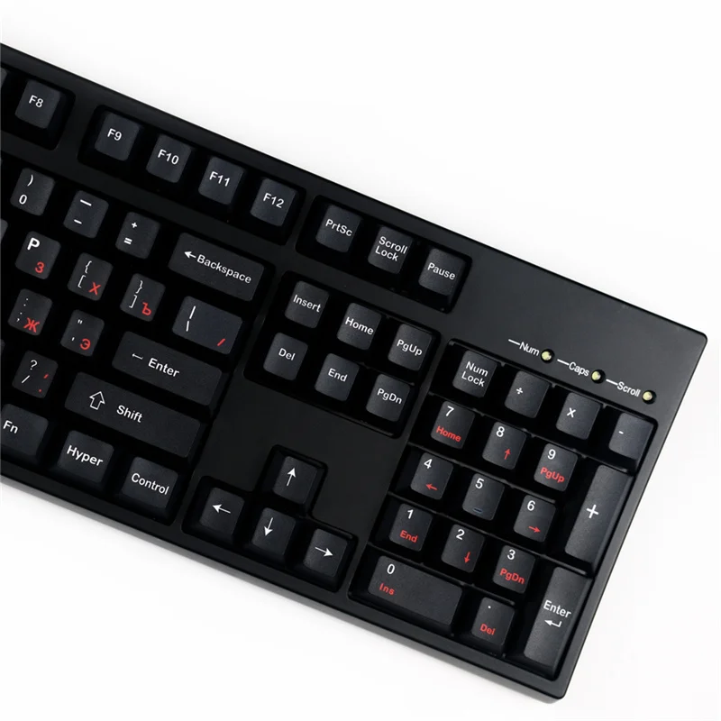 Персонализированная черная русская тема 128 клавиш PBT Вишневый профиль